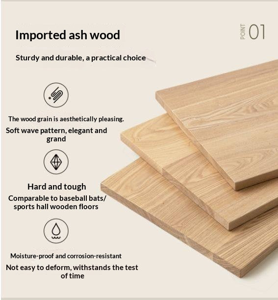 Oak Solid Wood Modern Minimalist Multifunctional Vanity Table