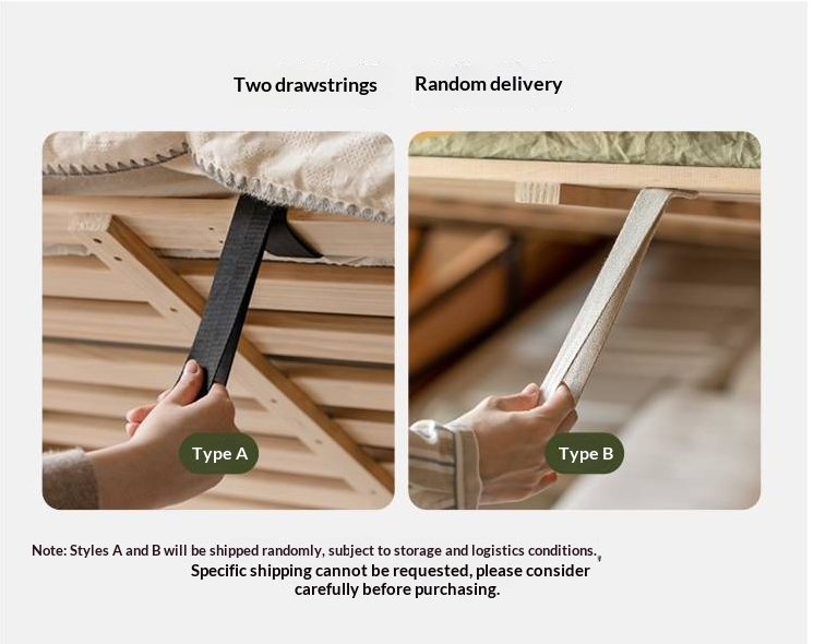 Oak Solid Wood Platform Box Bed, Headboard-Free Box Bed