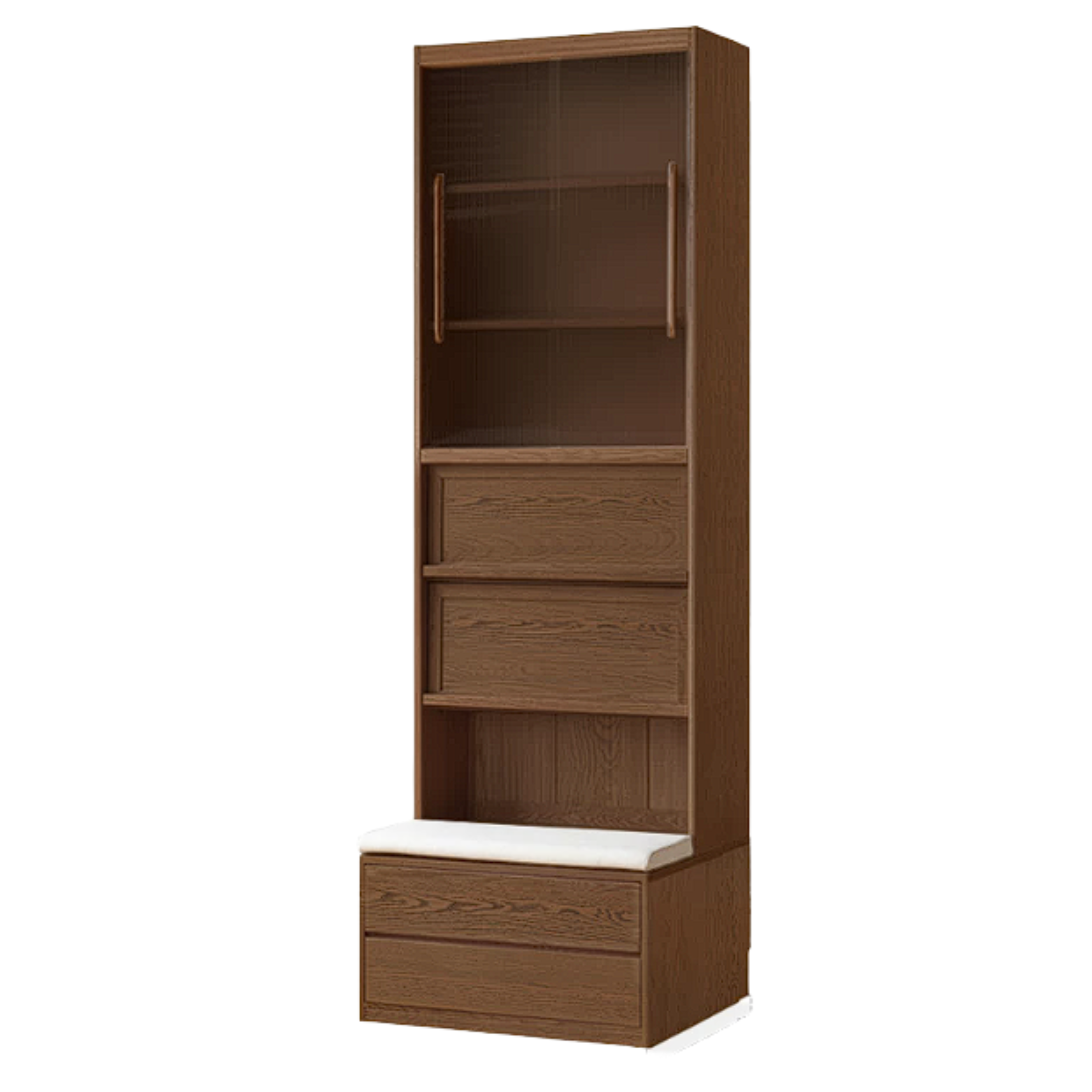 Sandalwood, Oak, Ash Solid Wood Combination Bookcase