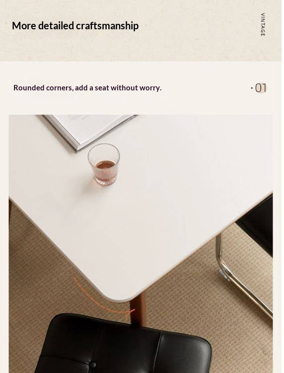 Tulipwood Solid Wood Retro Style Dining Table