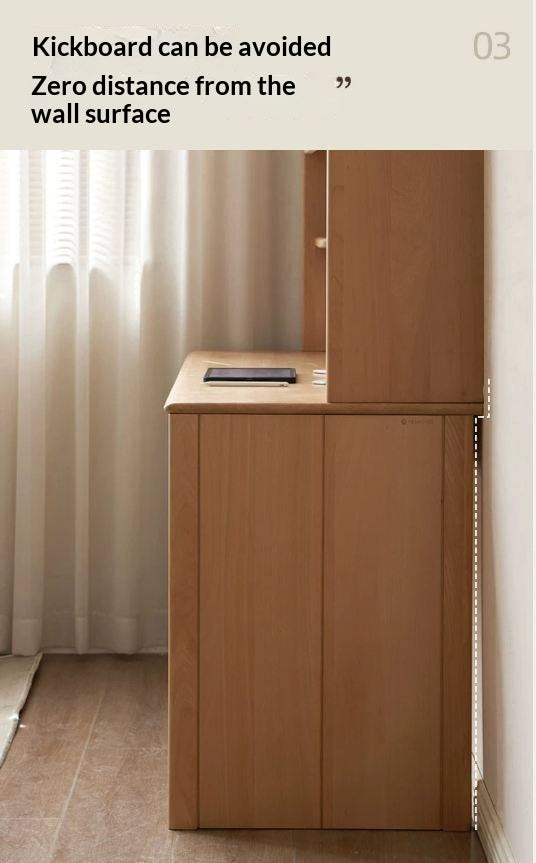 Beech Solid Wood Kids Desk Combination