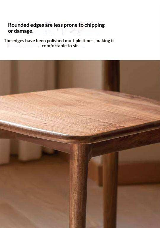 Set 4 pcs Black Walnut, White Ash, Oak, Sandalwood, Solid Rubberwood - Chair