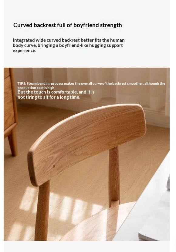 4 pcs set - Black Walnut, White Ash, Ach, Oak, Cherry, Solid RubberWood Dining Chair