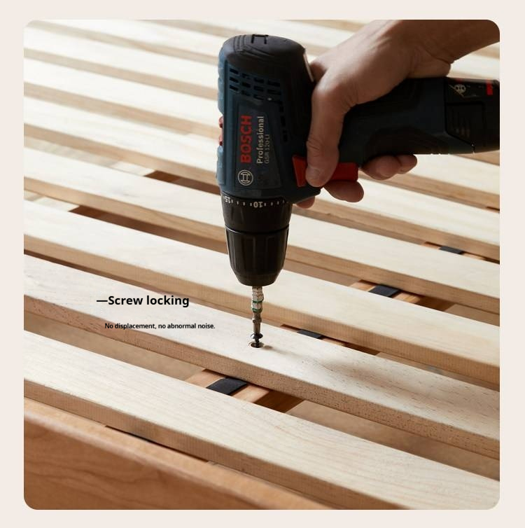 Cherry Solid Wood Bed — French Style Vintage Design