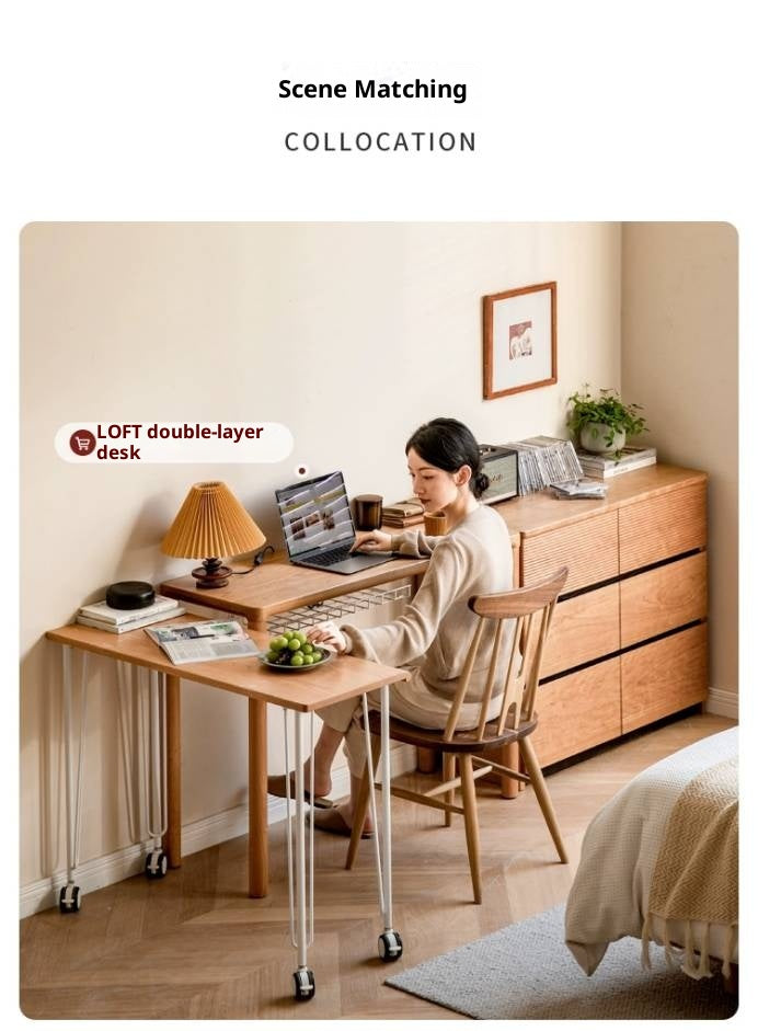 Cherry Solid Wood Six-Drawer Chest, Storage Chest