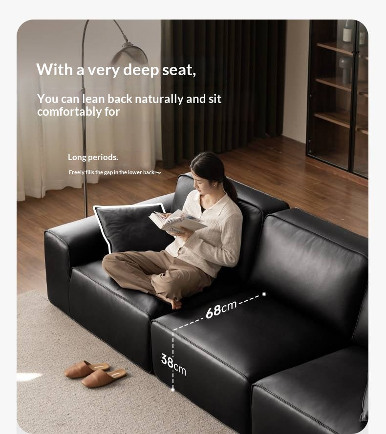 Leather Modular Deep Seat Sofa