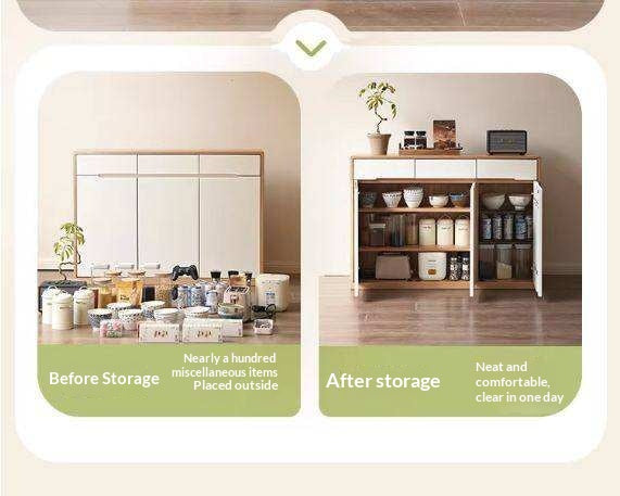 Oak Solid Wood Ultra-thin Sideboard