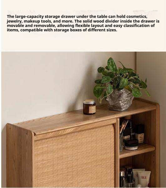 Ash, Oak Solid Wood Vanity Table.