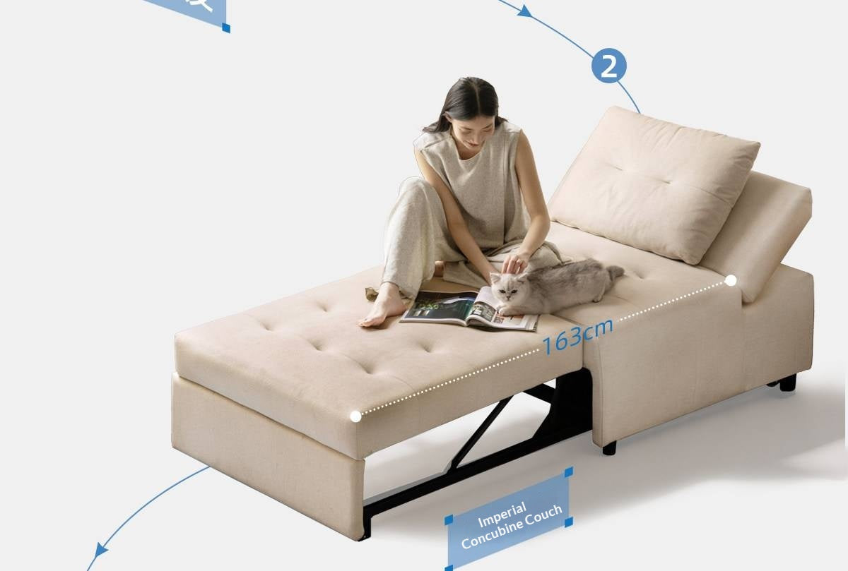 3-in-1 Convertible Sleeper Chair with Adjustable Backrest