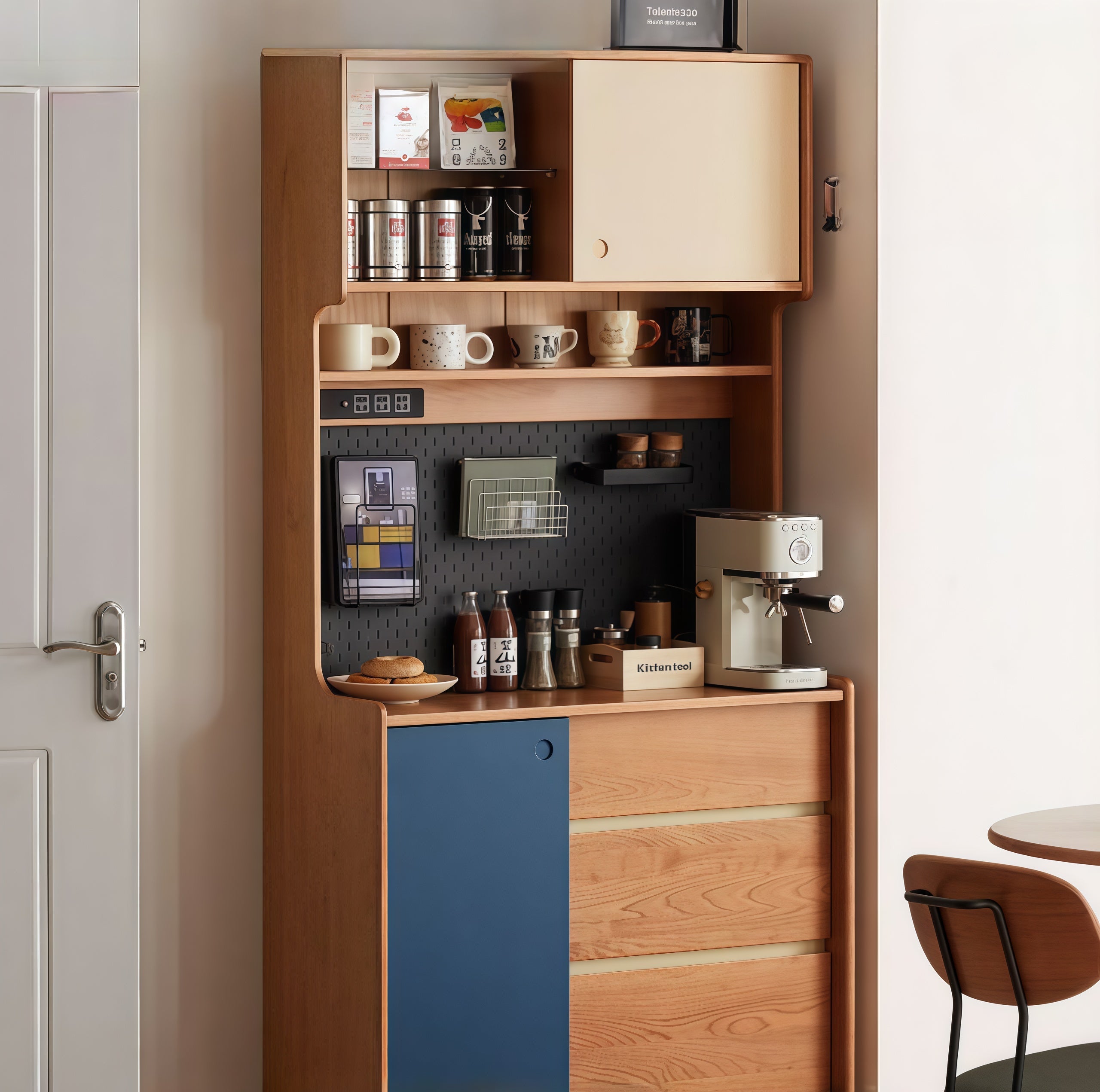 Cherry Solid Wood Retro Sideboard