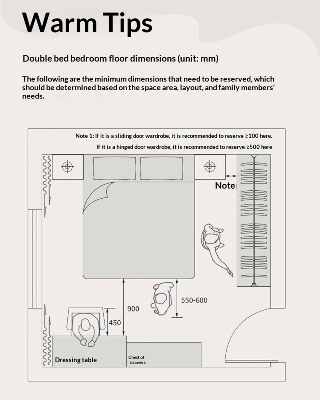Beech, Rubberwood Solid Wood Platform Bed, Headboard-Free Bed with Flat Edge