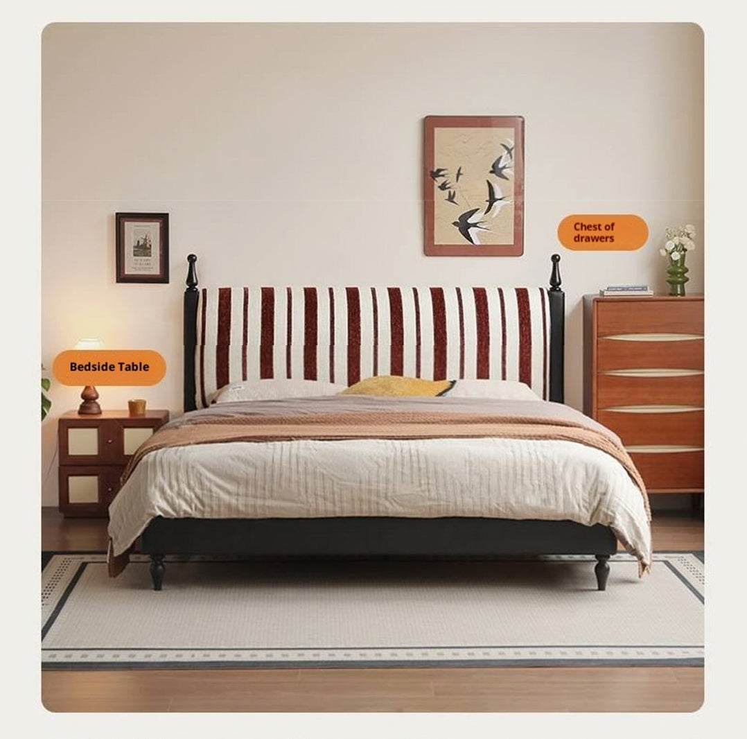 Fabric Soft Bed, American Vintage Retro Style