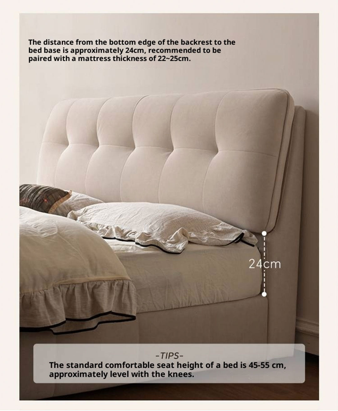 Fabric Puff Cat Scratch Bed, French Cream Style