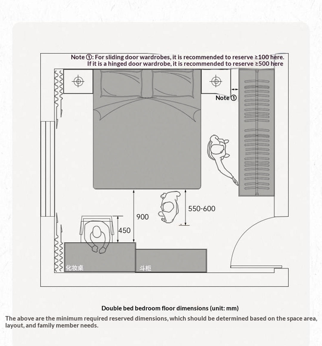 Rubberwood Solid Wood Bed — Modern Minimalist Design with Upholstered Genuine Leather