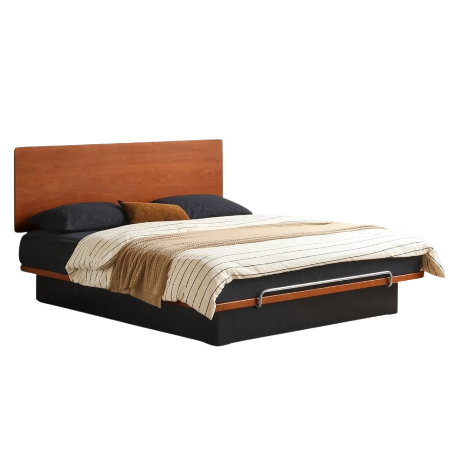 Poplar Solid Wood Suspended Box Bed Bauhaus Style