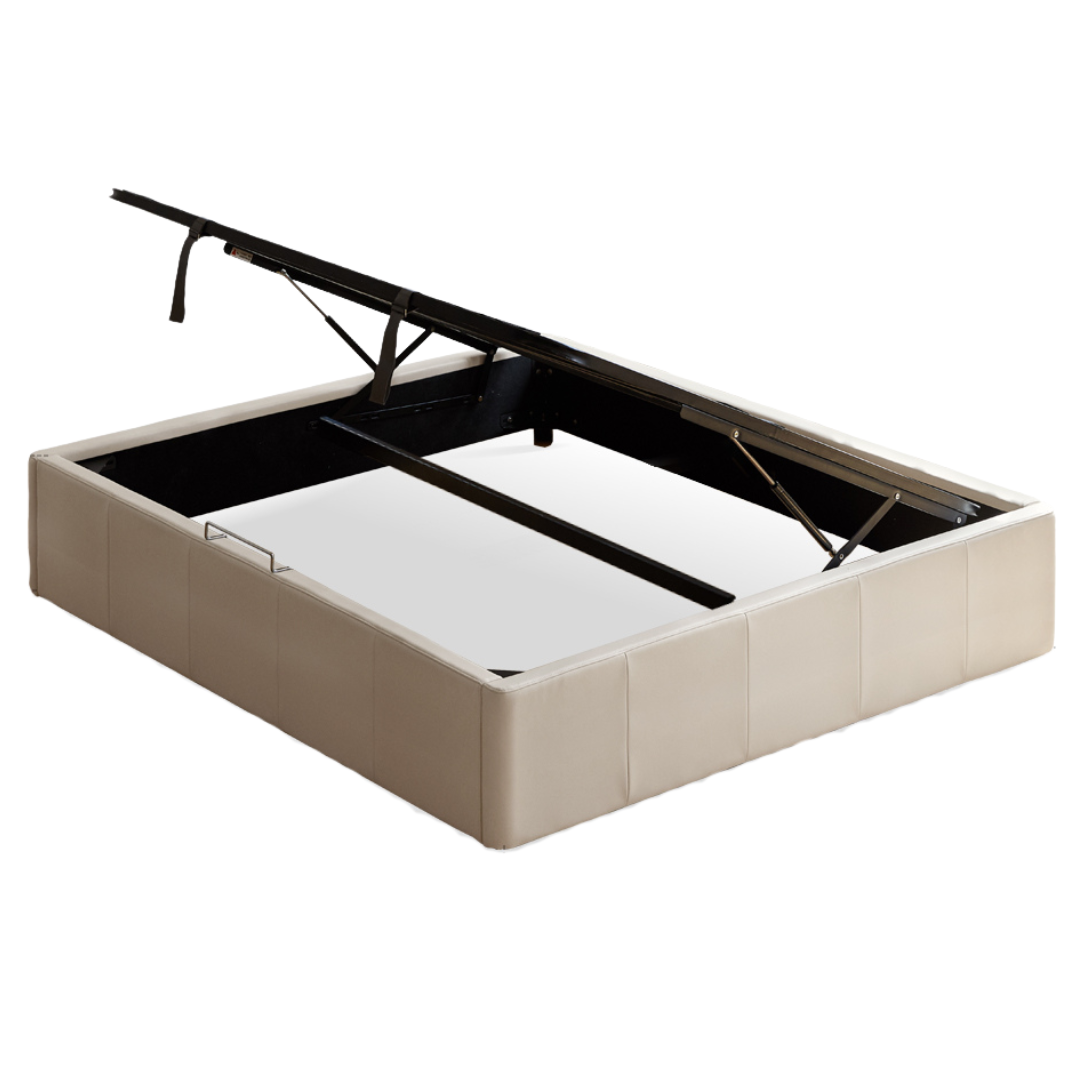 Eco-Cloud Leather Box Platform Bed, Headboard-Free Bed