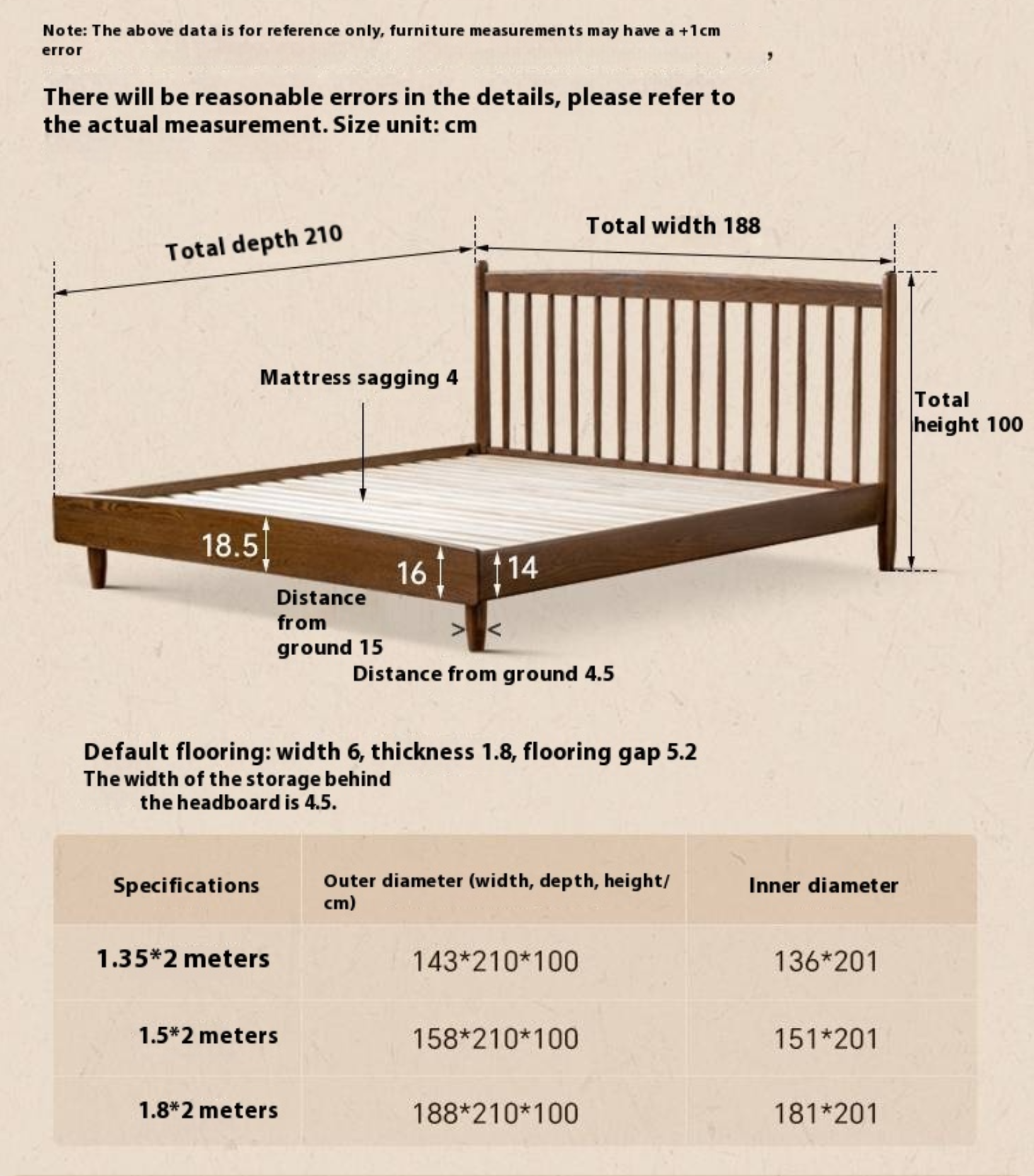 Oak Solid Wood Modern Simple Bed