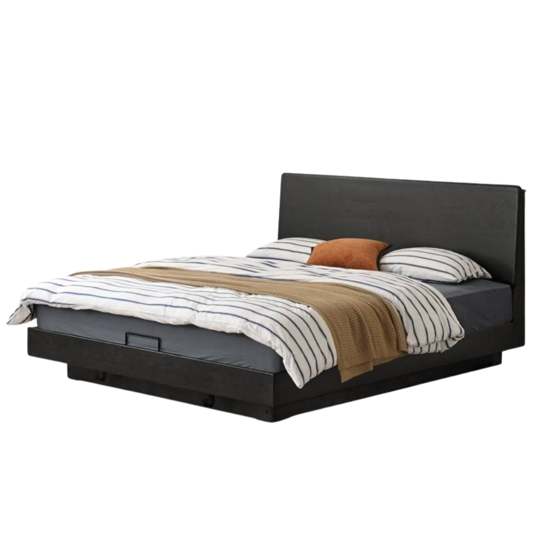 Ash Solid Wood Modern Simple Suspended Multifunctional Box Bed
