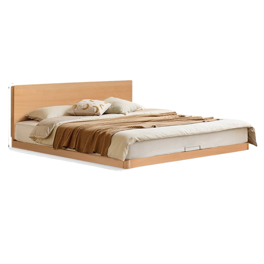Oak Solid Wood Floor Bed Modern and Simple