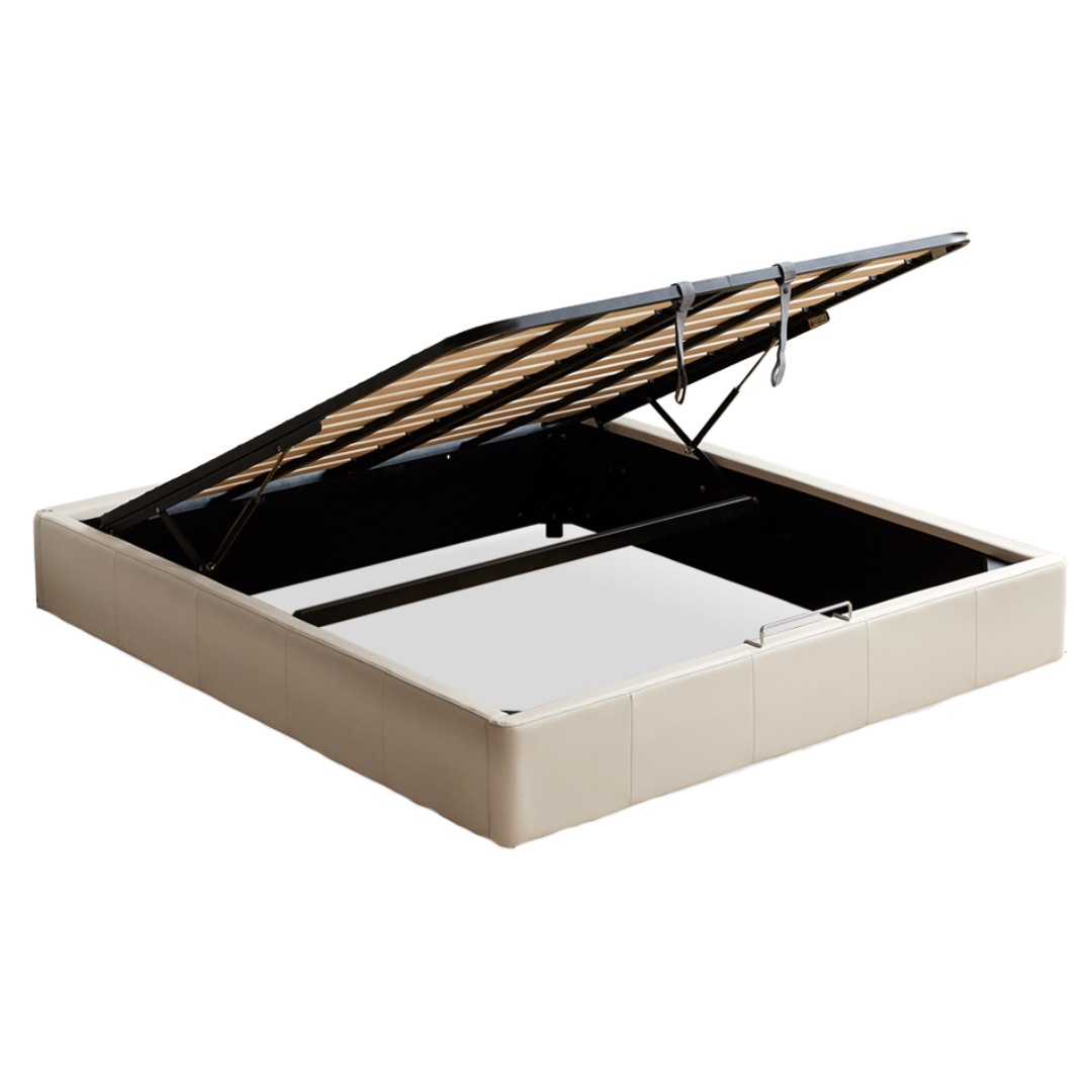 Eco-Cloud Leather Box Platform Bed, Headboard-Free Bed