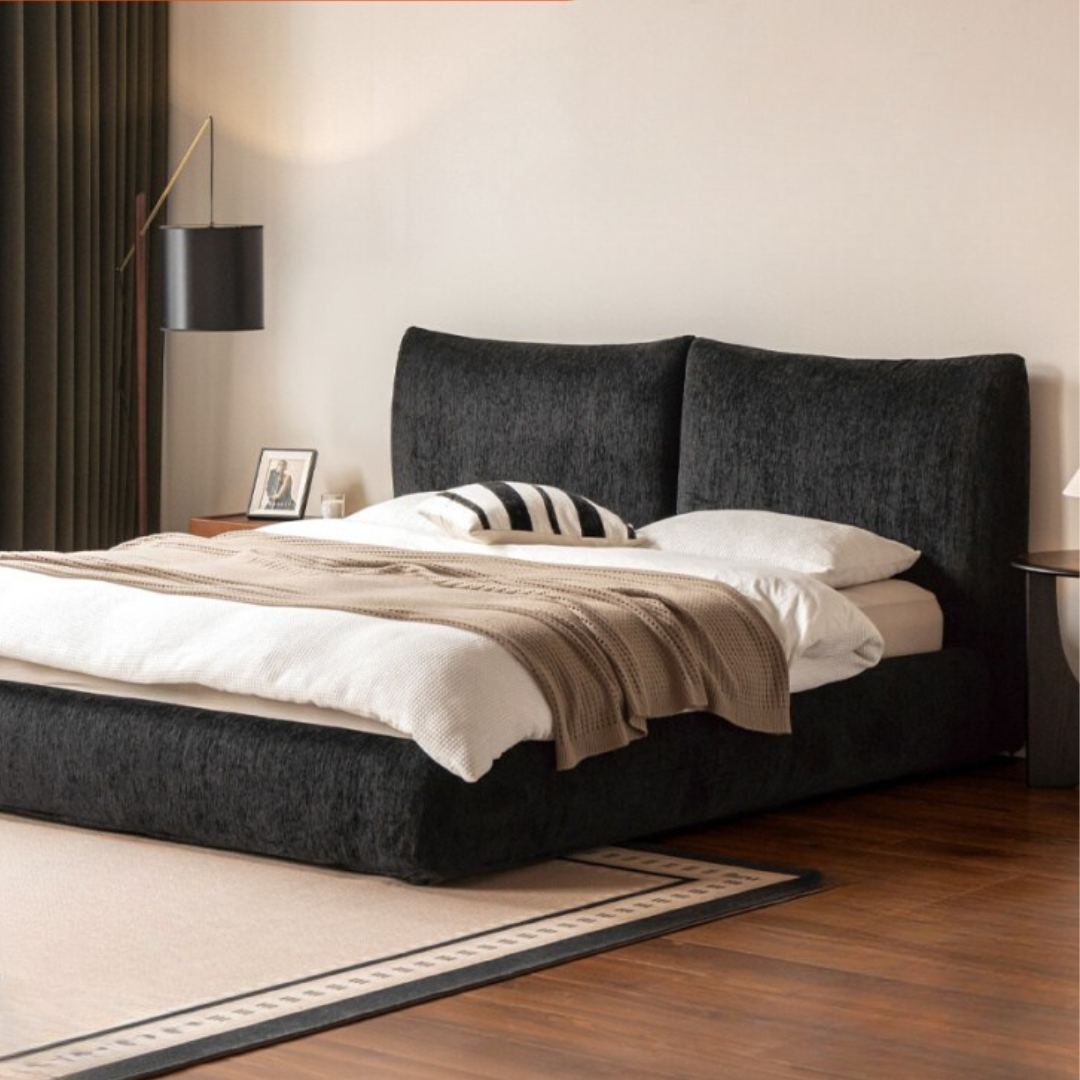 Fabric Chenille Soft Bed Italian Style