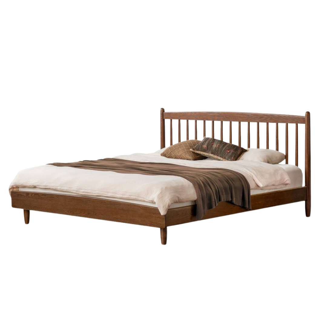 Oak Solid Wood Modern Simple Bed