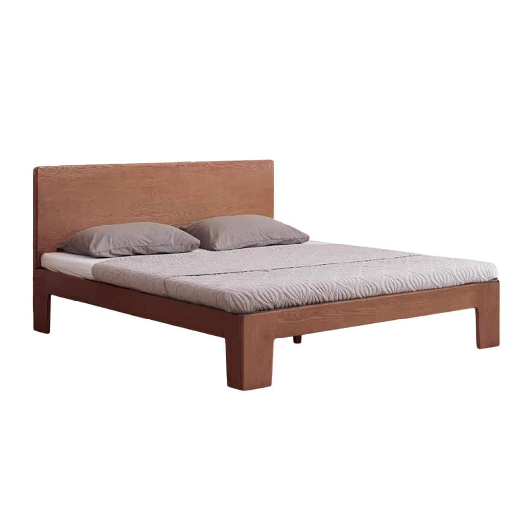 Oak Solid Wood Bed Thickened Headboard