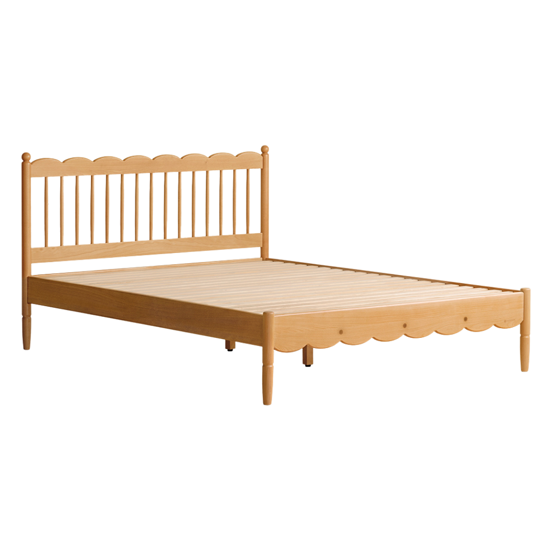 Oak solid wood children's bed<