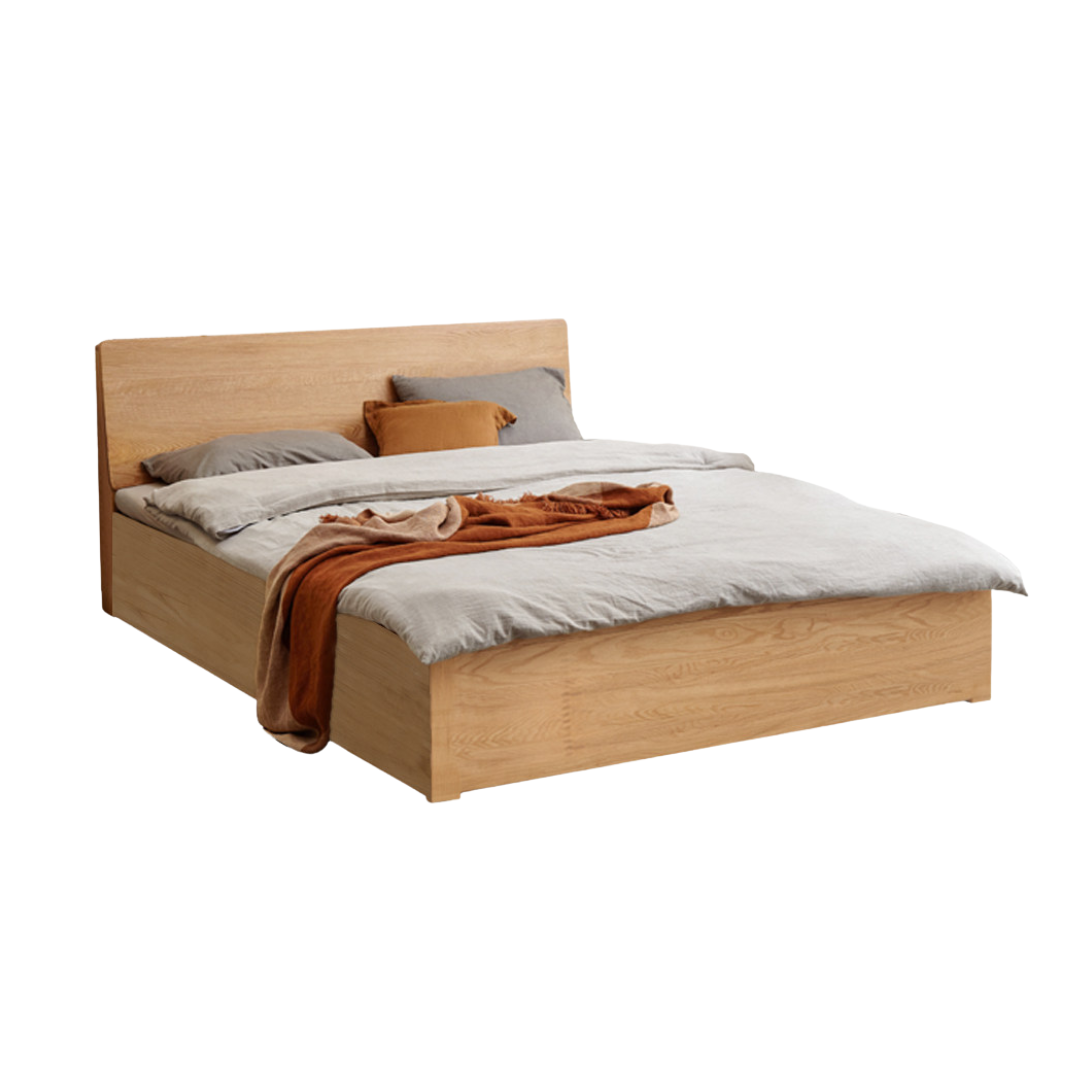 Oak,Rubberwood  Solid Wood Box Bed