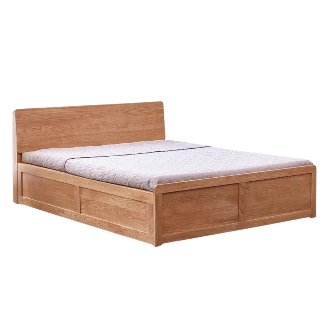 Oak,Rubberwood  Solid Wood Box Bed