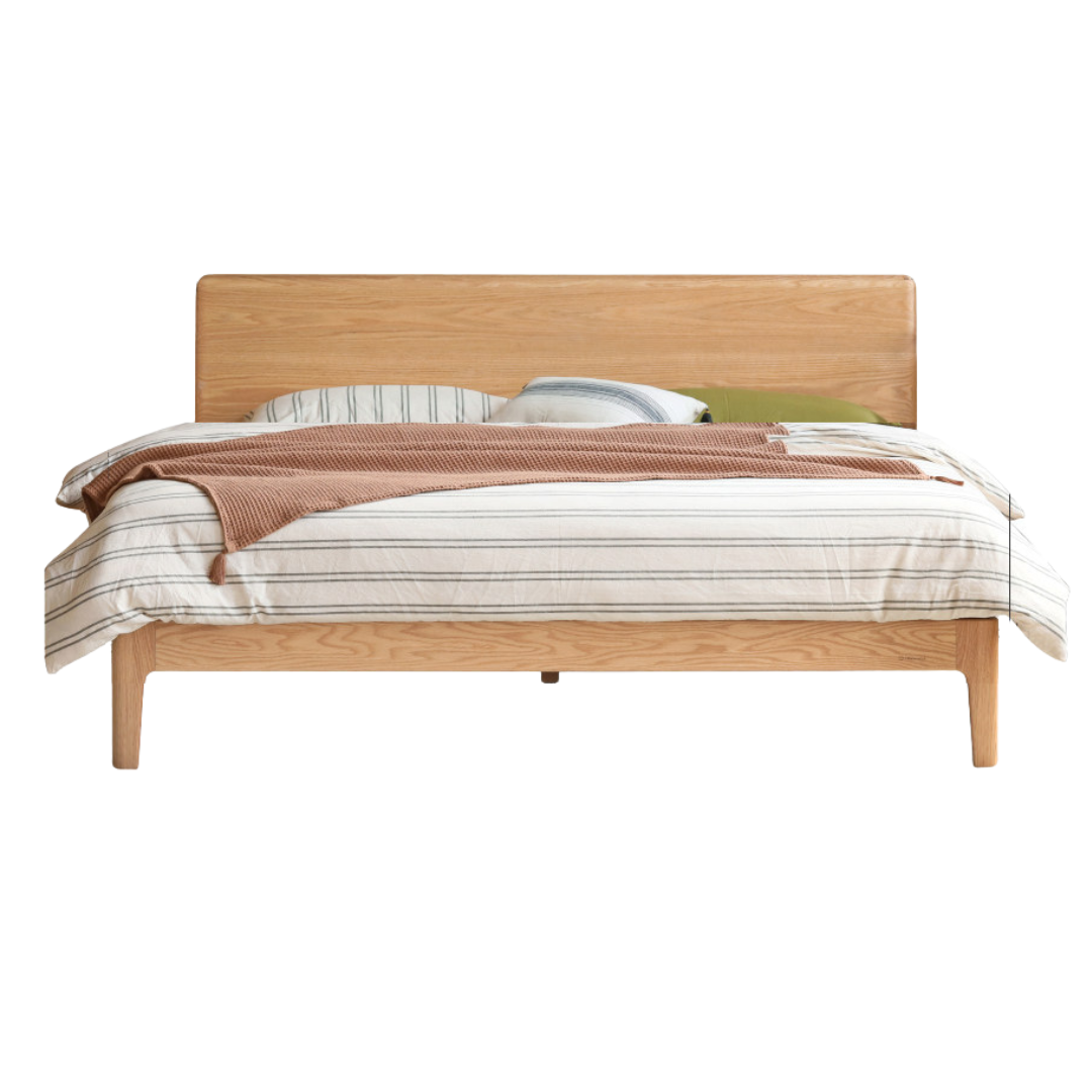 Oak Solid Wood Bed Modern
