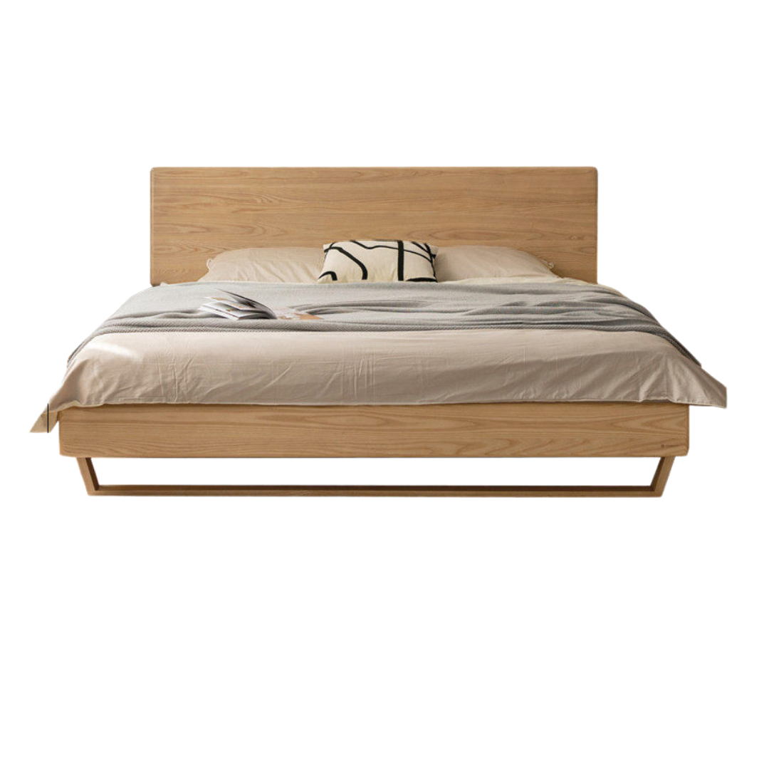 Cherry, Birch solid wood bed, vintage-style