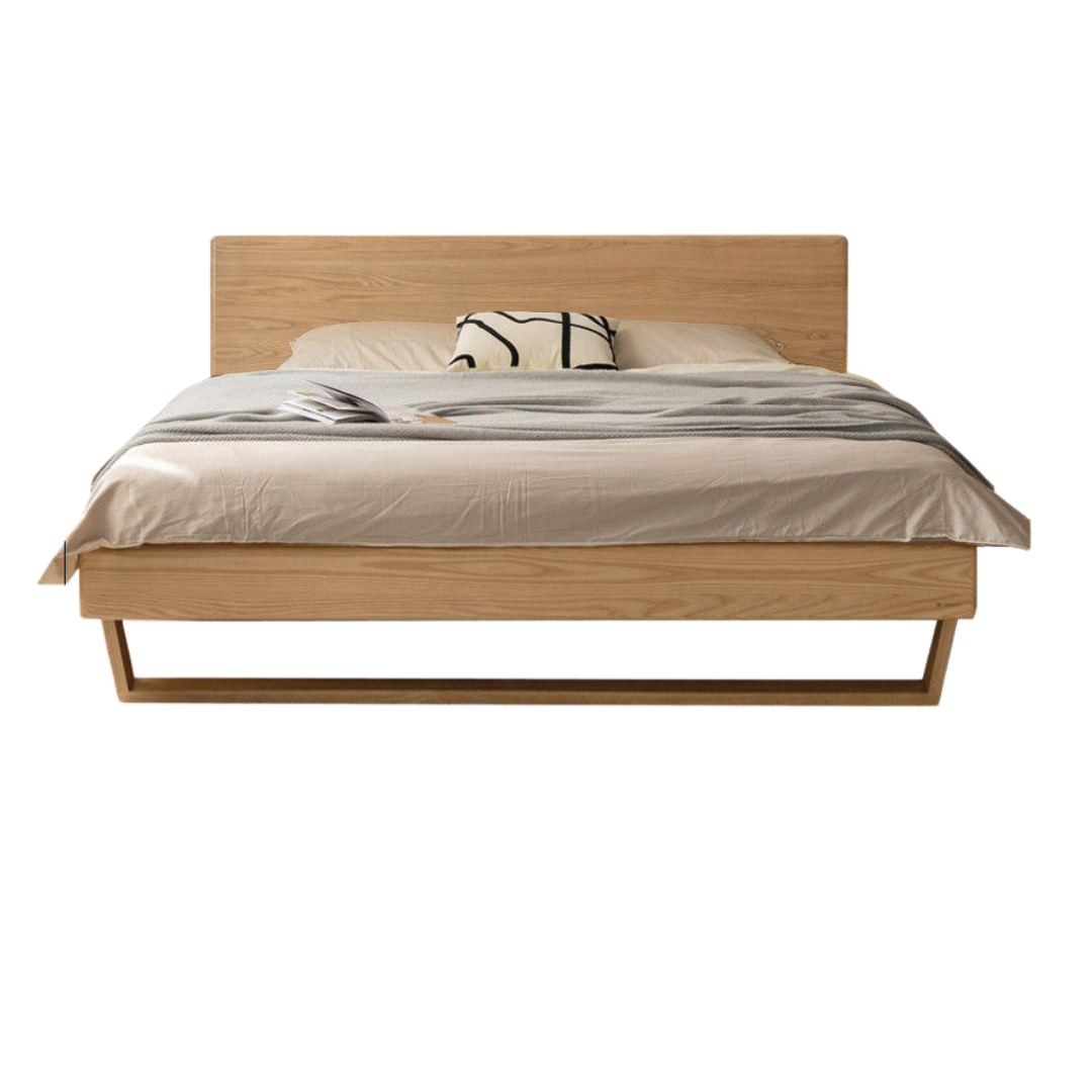 Cherry, Birch solid wood bed, vintage-style