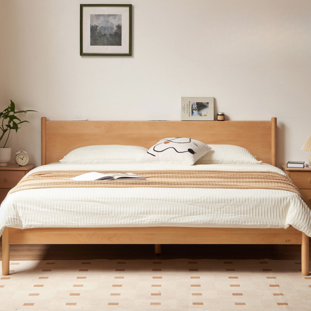 European Beech Solid Wood Bed