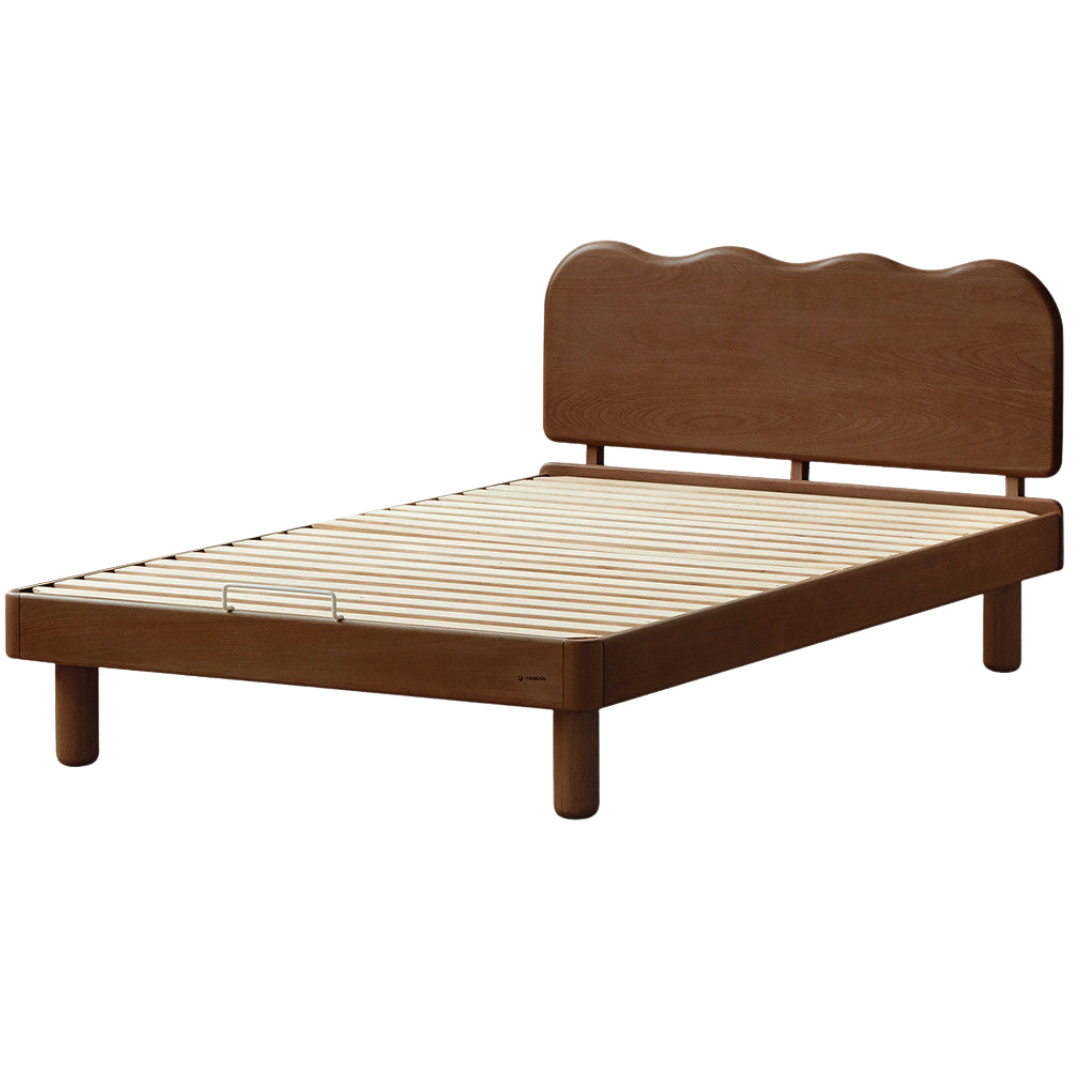 Beech, Rubberwood Solid Wood Children's Single Bed