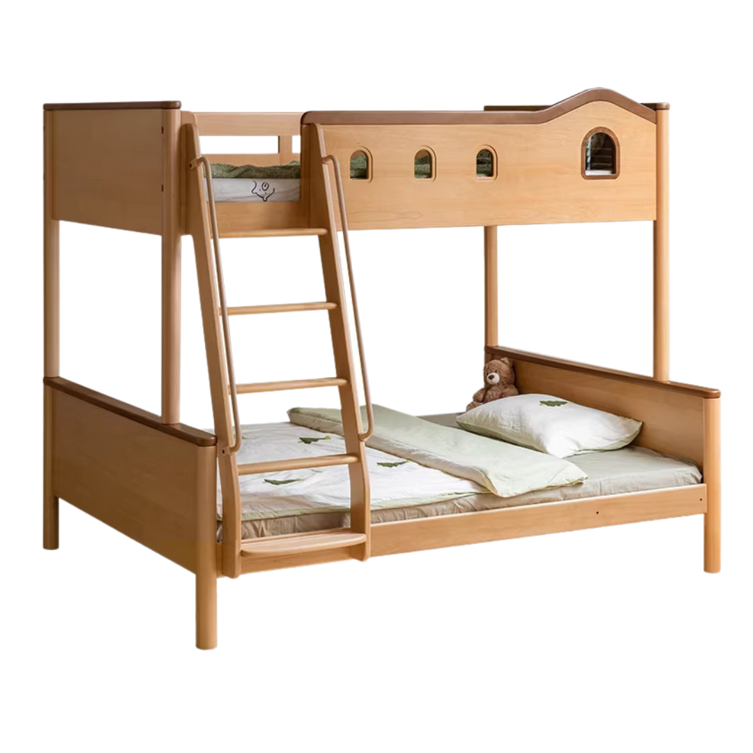 Beech, Oak, Rubberwood Solid Wood Children's Bunk Bed