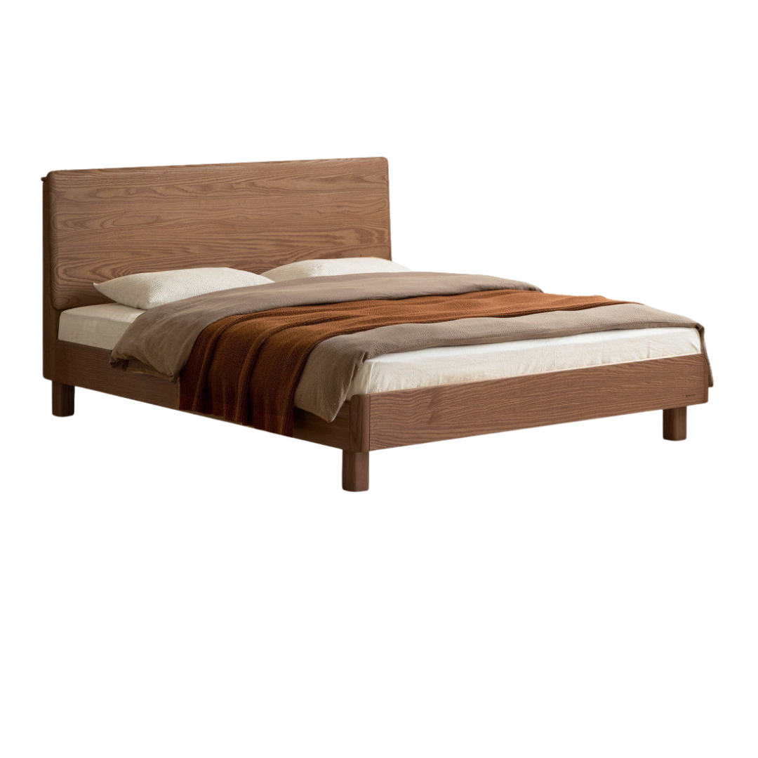 Ash Solid Wood Modern Simple Luminous Bed