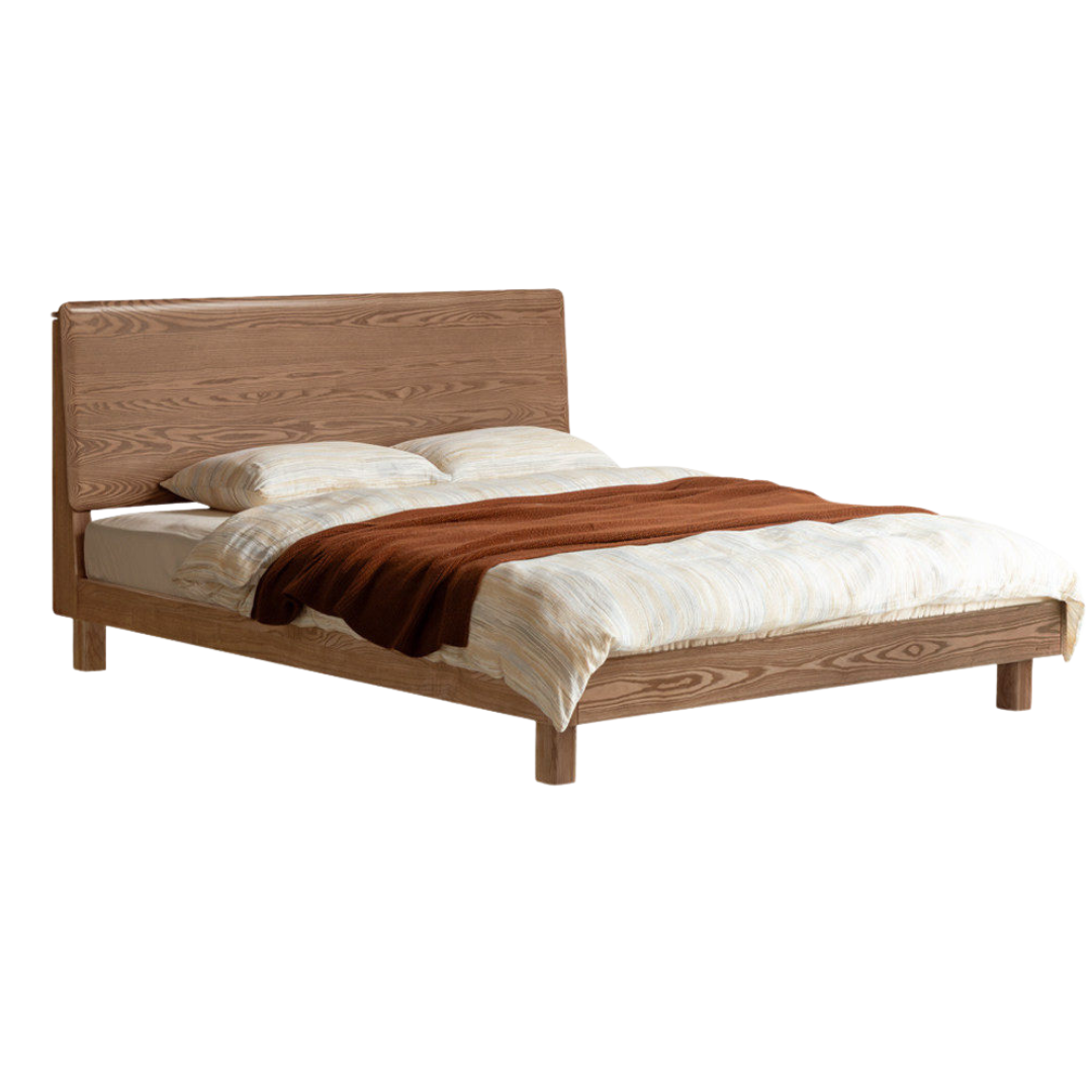 Ash Solid Wood Modern Multifunctional Night Light Bed Light Walnut Color