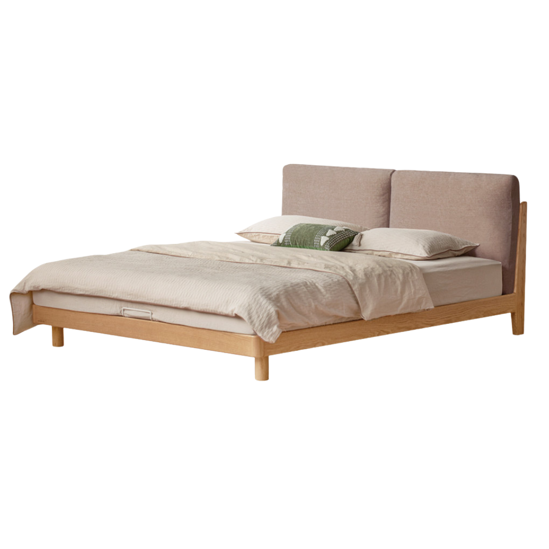 Oak Solid Wood Soft Bed