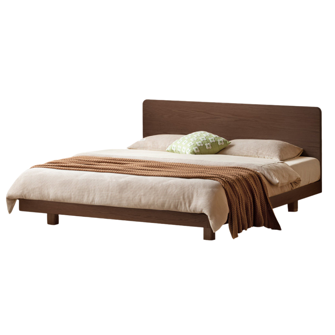 Ash, Beech, Oak, Сatalpa Solid Wood Floating Bed, Box Bed — Simple Design