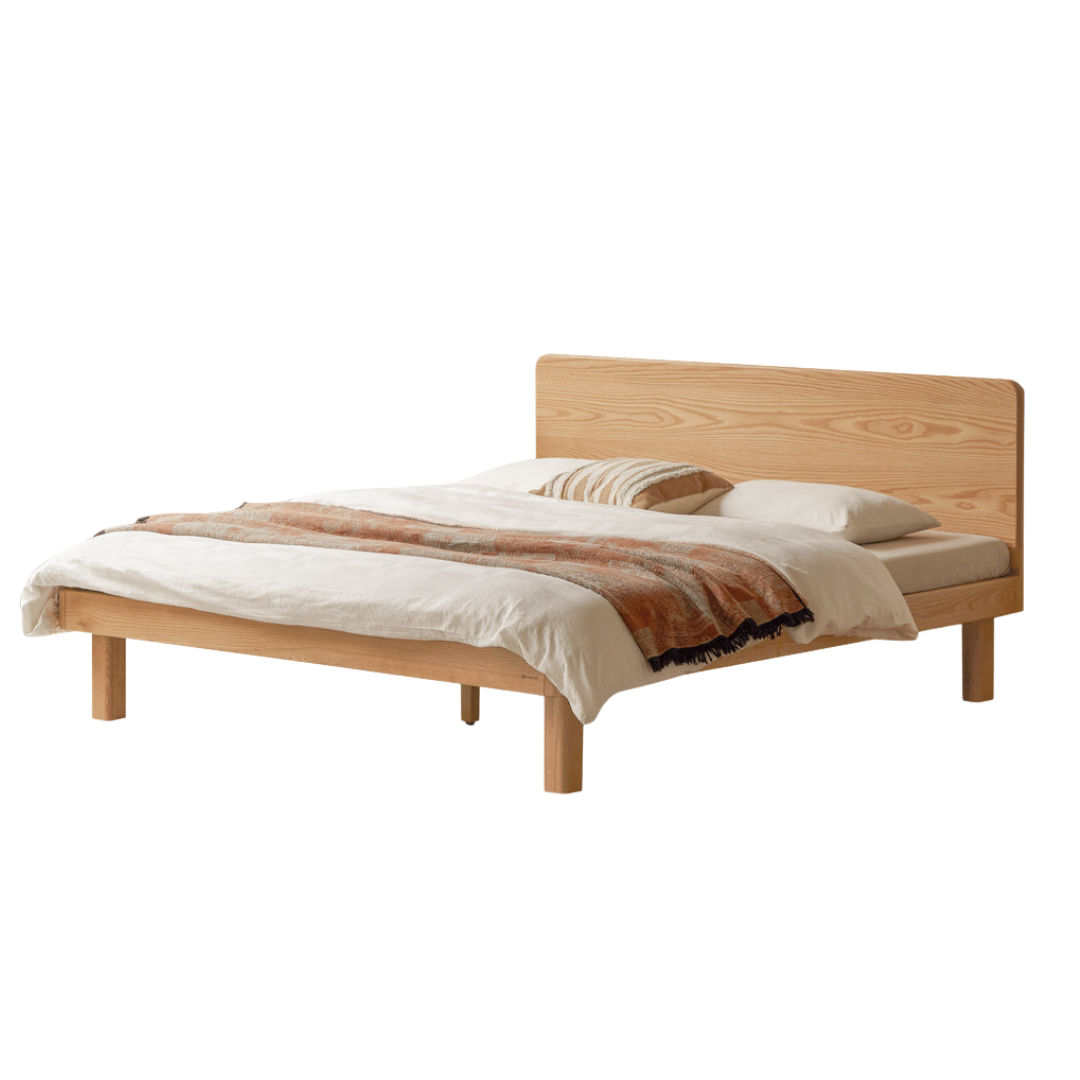 Ash, Beech, Oak, Сatalpa Solid Wood Floating Bed, Box Bed — Simple Design