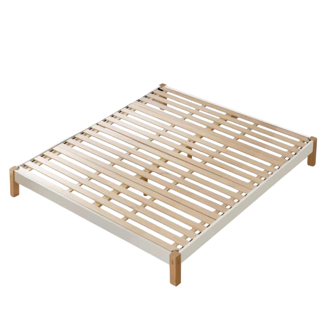 Beech Solid Wood Modern Minimalist Style Platform Bed