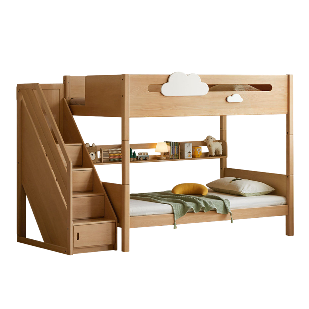 Beech Solid Wood Children's Bunk Bed