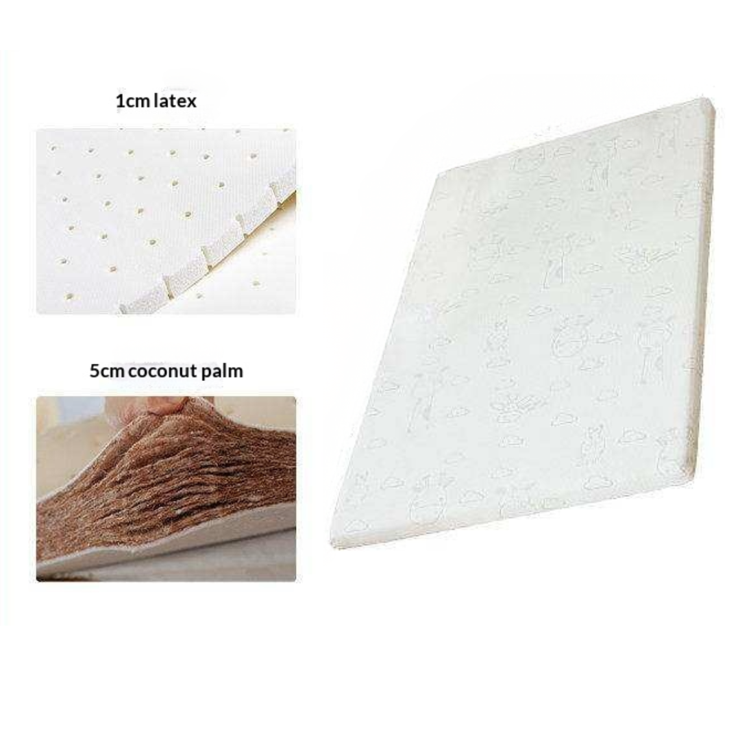 Natural Coconut Fiber and Latex Children's Mattress with Zero Glue, Firm 6CM, 8CM