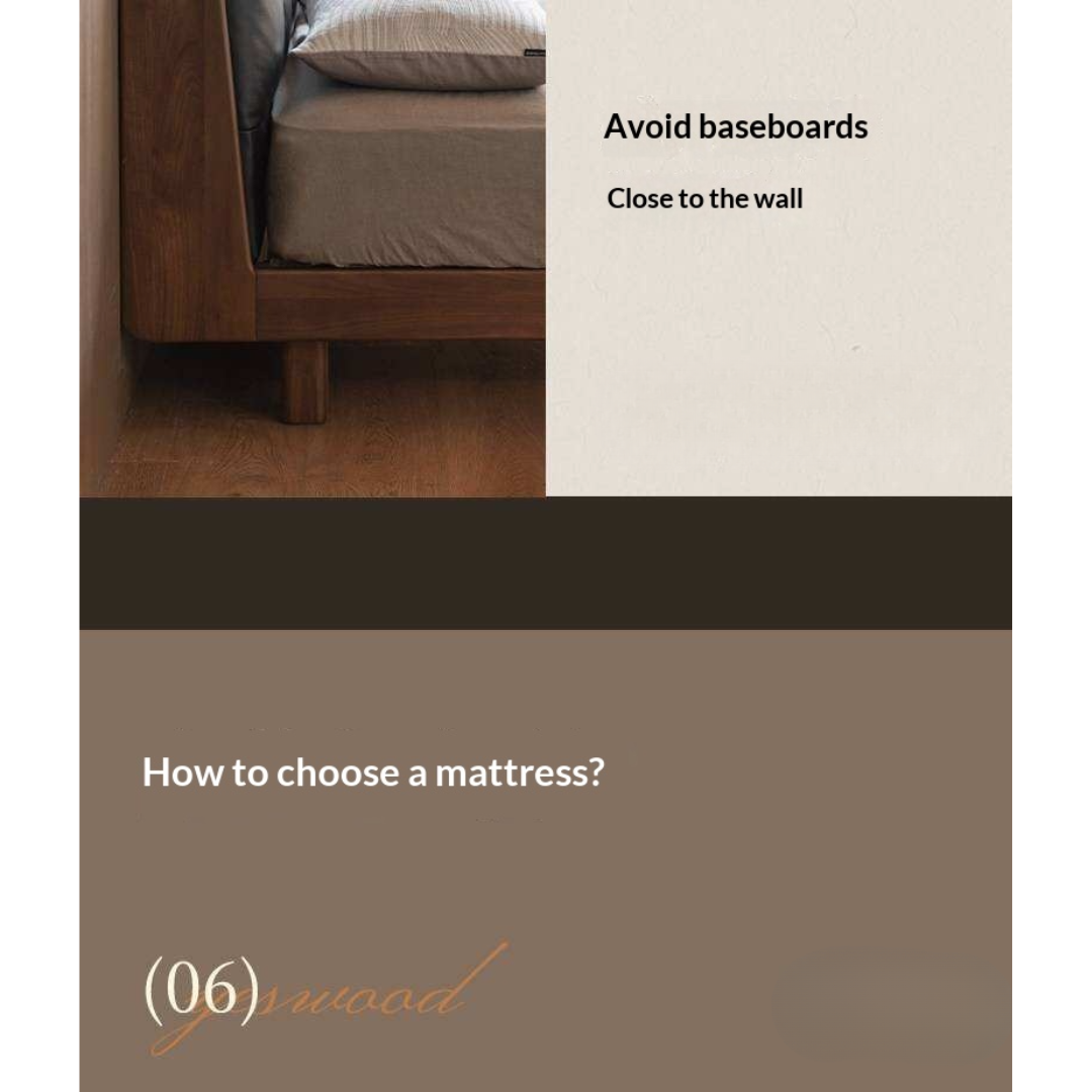 Black Walnut, Rubberwood Solid Wood Leather Upholstered Platform Bed with Vertical Channel Tufted Headboard