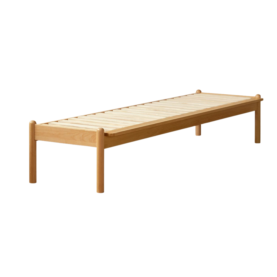 Beech, Rubberwood Solid Wood Children's Splicing Bed with Guardrail