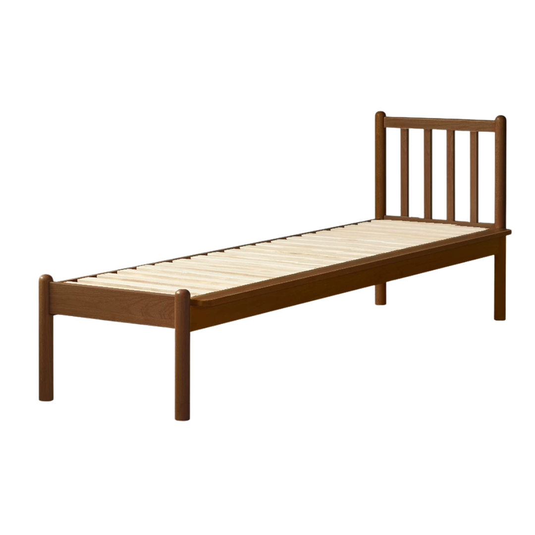 Beech, Rubberwood Solid Wood Children's Splicing Bed with Guardrail