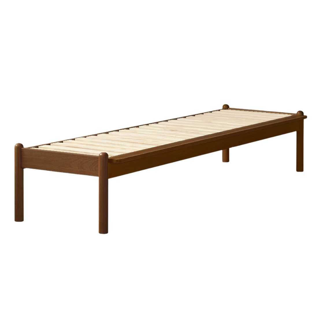 Beech, Rubberwood Solid Wood Children's Splicing Bed with Guardrail