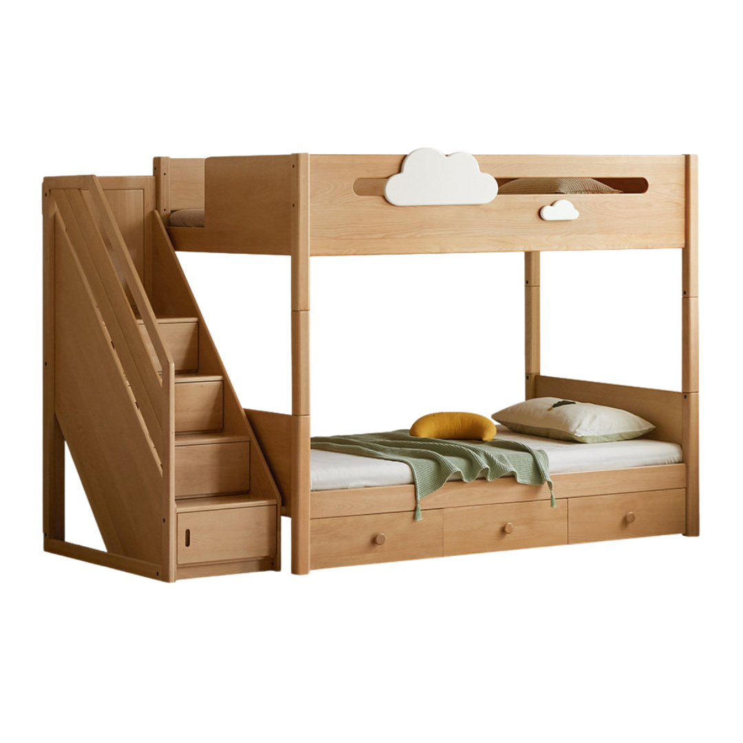 Beech Solid Wood Children's Bunk Bed