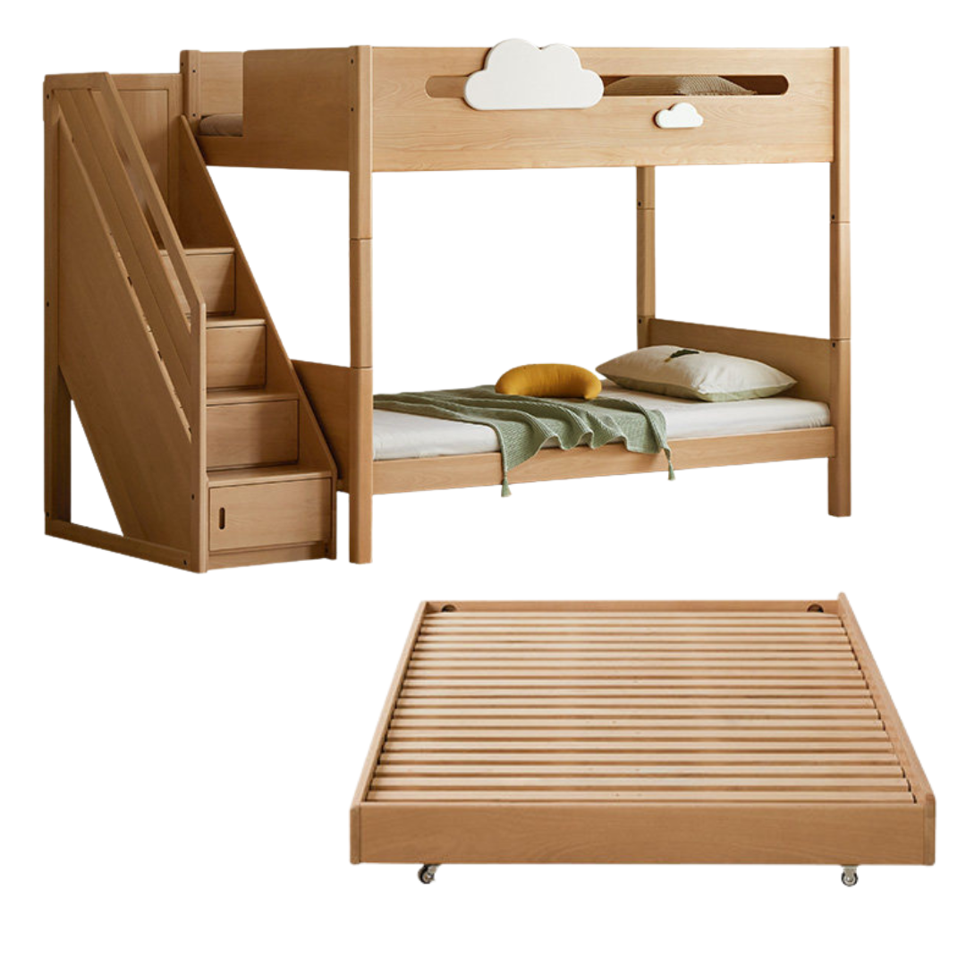 Beech Solid Wood Children's Bunk Bed